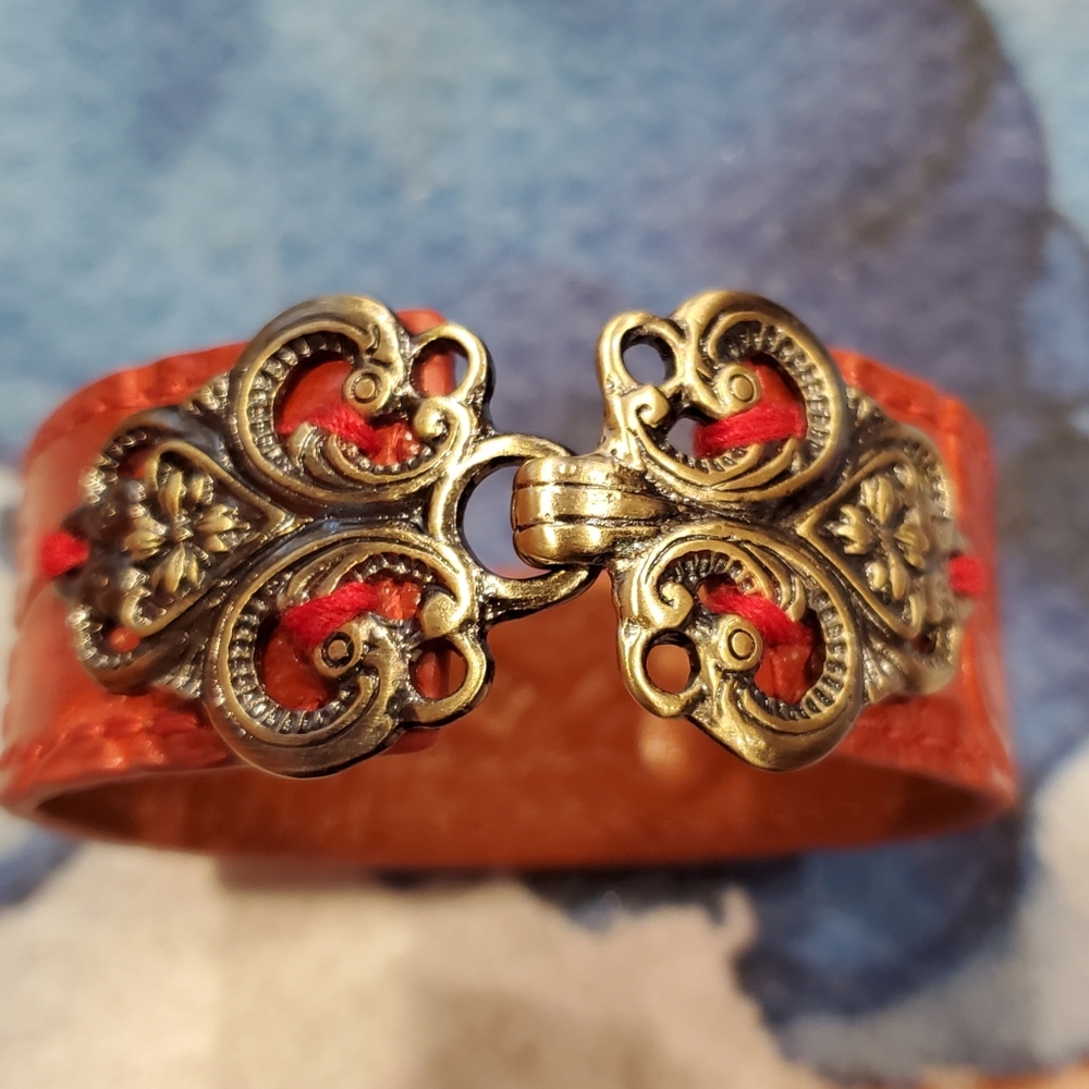 Patricia Nash Avena Cuff Leather Bracelet